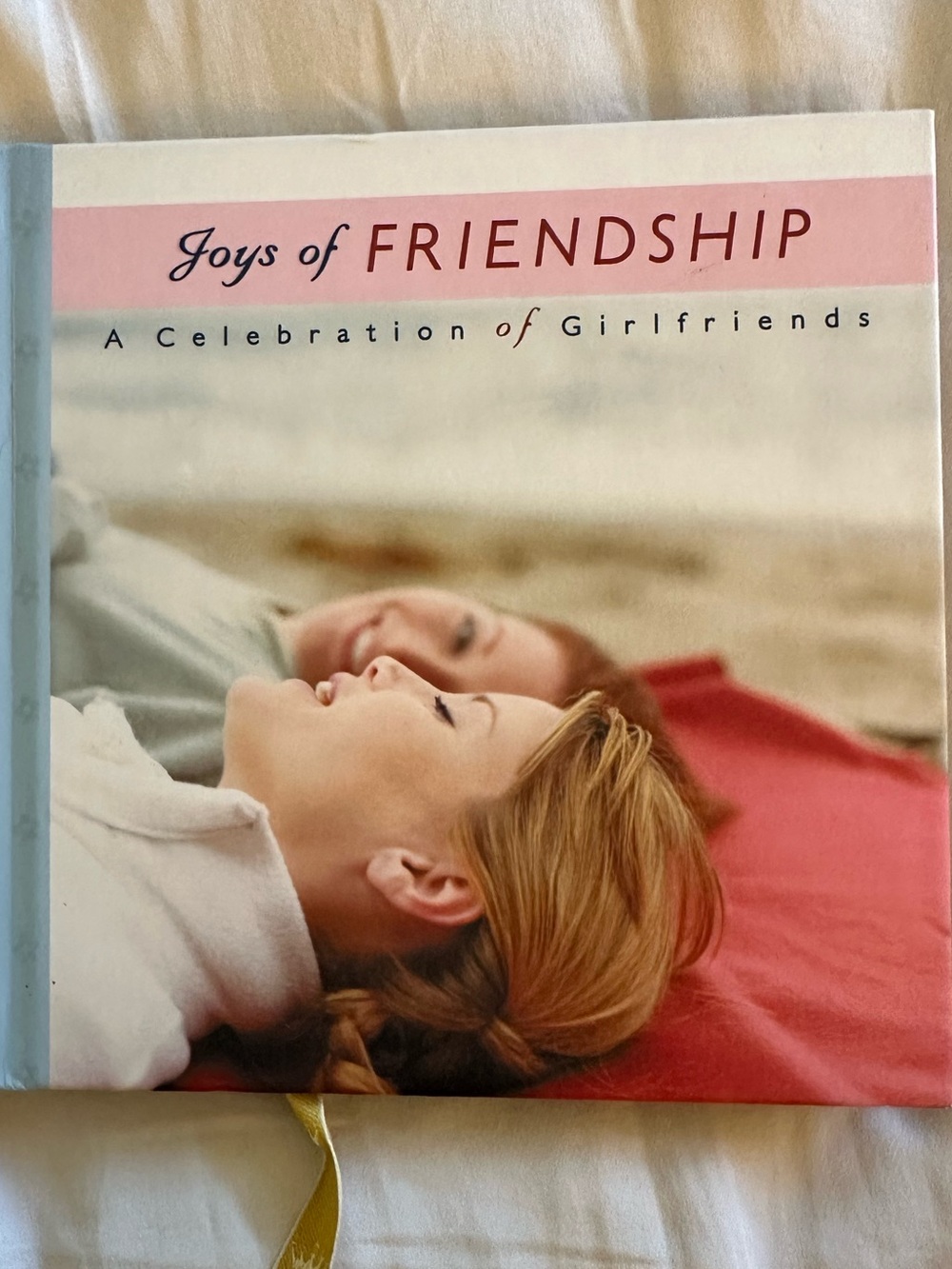 Book on fabric surface